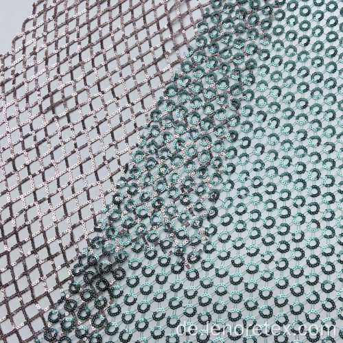 Polyester 125 cm geometrische Muster gestrickter Paillettenstoff